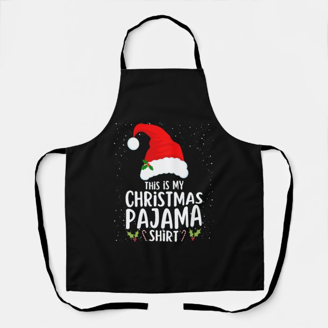 Christmas Pyjamas Pyjamas Sleep Shirt Apron (Front)