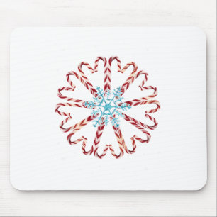 Christmas Pyjamas Snow Snowflake Xmas Gift Candy C Mouse Pad