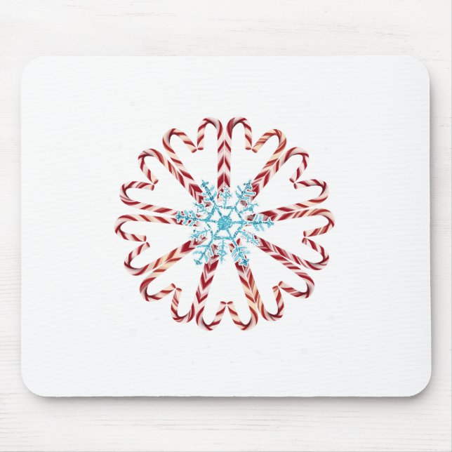 Christmas Pyjamas Snow Snowflake Xmas Gift Candy C Mouse Pad (Front)