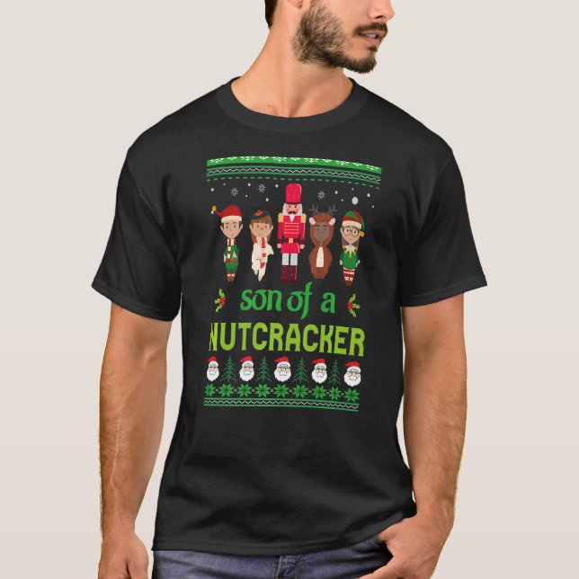 Christmas pyjamas Son of a Nutcracker Ugly Christm T-Shirt (Front)