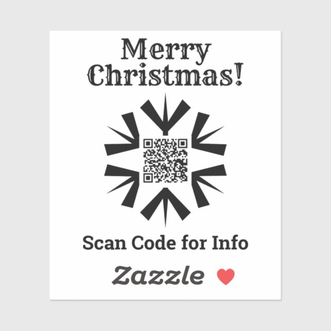 Christmas QR Code Sticker (Sheet)