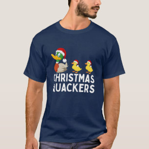 Christmas Quackers Funny Cute Duckling Christmas T-Shirt
