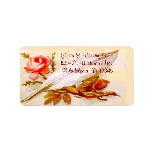 Christmas Quill Address Labels (Front)