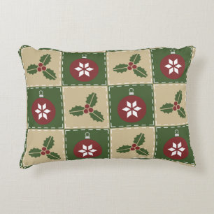 Christmas Quilt Accent Pillow