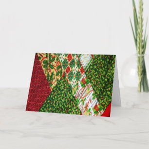 Christmas Quilt Background Holiday Card