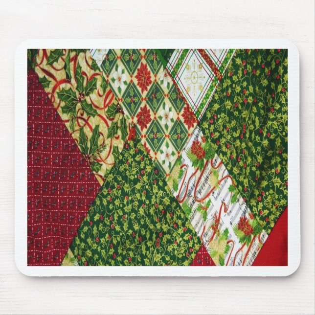 Christmas Quilt Background Mouse Pad (Front)