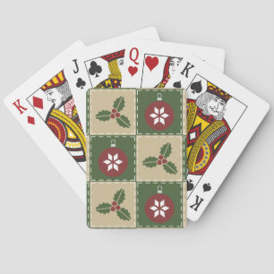 Christmas Quilt Classic Playing Cards