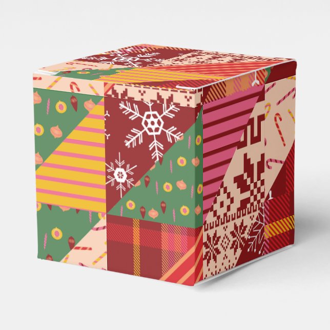 Christmas Quilt Favour Box (Front Side)