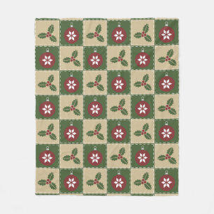 Christmas Quilt Fleece Blanket
