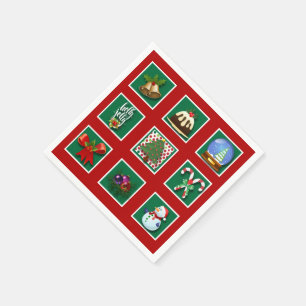 Christmas "Quilt" Holiday Napkins