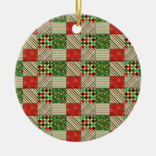 Christmas Quilt Holiday Ornament