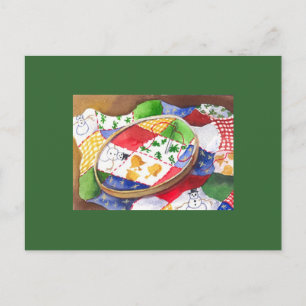 Christmas Quilt Holiday Postcard