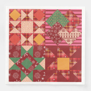 Christmas Quilt Squares Napkin