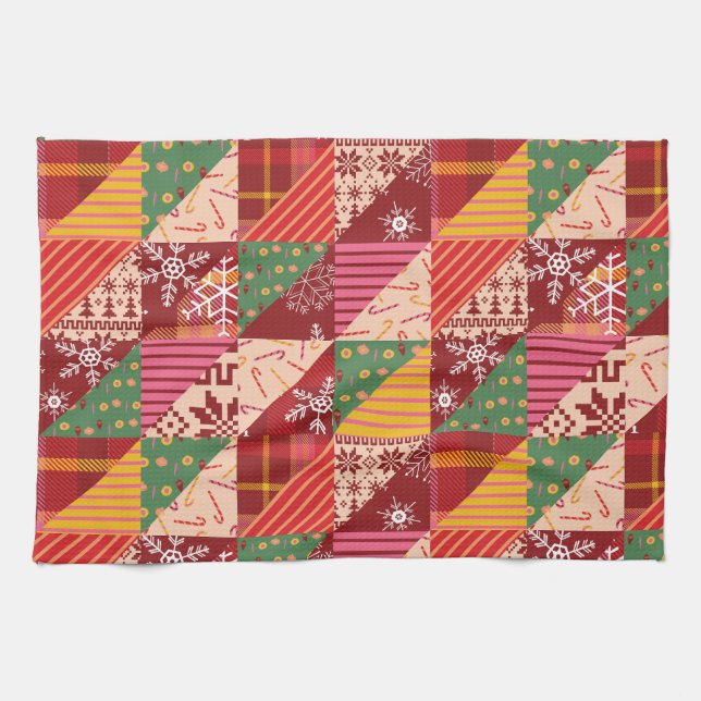 Christmas Quilt Tea Towel (Horizontal)
