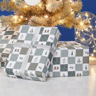 Christmas Quilt Wrapping Paper
