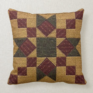 "Christmas Quilted Pattern"Throw Pillow