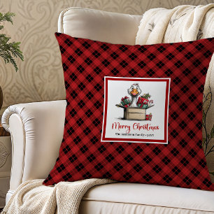 Christmas Quirky Geese Whimsical Pillow Decor