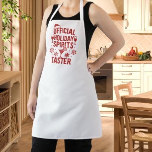 Christmas quote funny party spirits taster apron