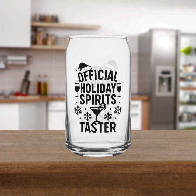 Christmas quote funny party spirits taster black can glass (Creator Uploaded)