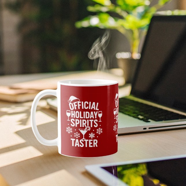 Christmas quote funny party spirits taster red coffee mug (Creator Uploaded)