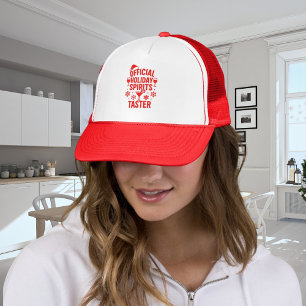 Christmas quote funny party spirits taster red trucker hat