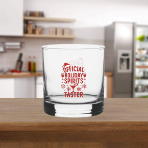 Christmas quote funny party spirits taster red whiskey glass