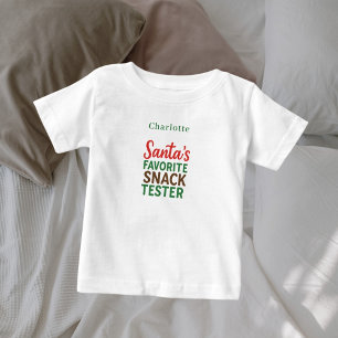 Christmas quote funny snack tester name baby T-Shirt