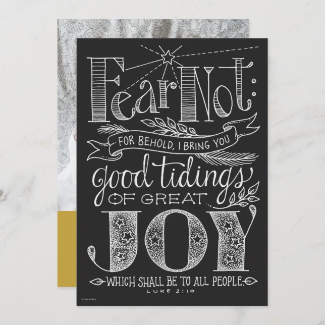 Christmas Quote | Sketched Holiday Card (Front/Back)