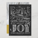 Christmas Quote | Sketched Holiday Card<br><div class="desc">This Christmas design features the message from Luke 2:10, “Fear not: for behold, I bring you good tidings of great joy which shall be to all people.” The quote is a charming hand drawn typography, accented by sketches of pine branches, stars and leaves. The sketch is in white set against...</div>