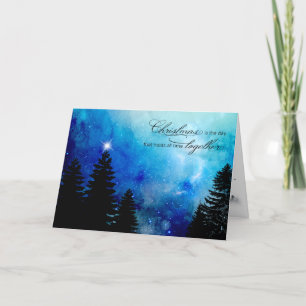 Christmas Quote w/Starry Night Sky & Woods Holiday Card