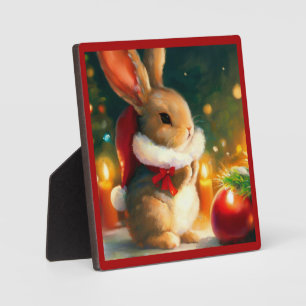Christmas Rabbit 1 Plaque