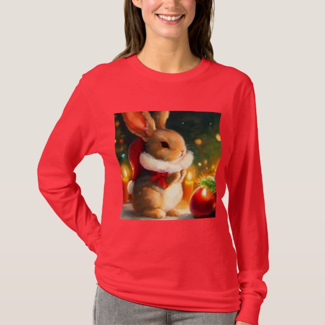 Christmas Rabbit 1 T-Shirt (Front)