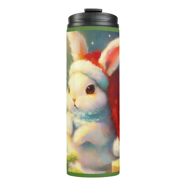 Christmas Rabbit 2 Thermal Tumbler (Front)
