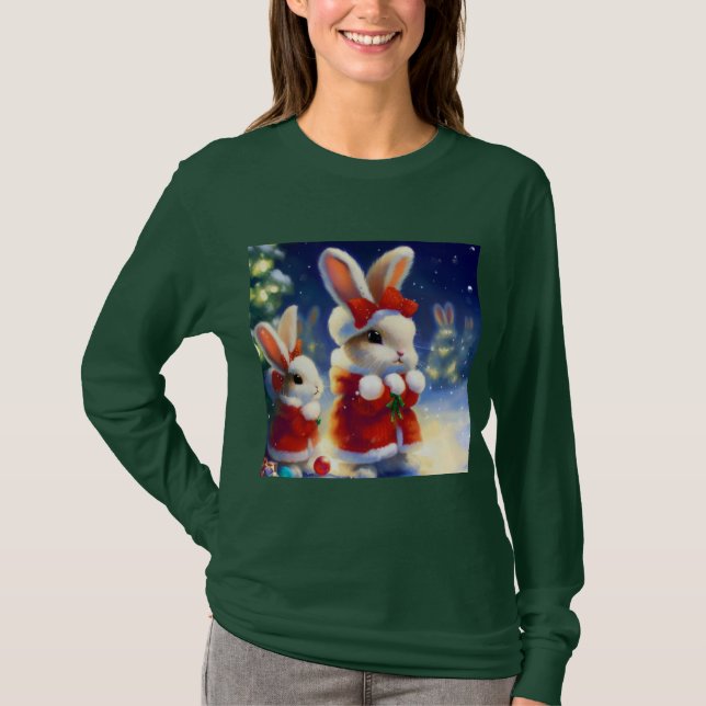 Christmas Rabbit 3 T-Shirt (Front)