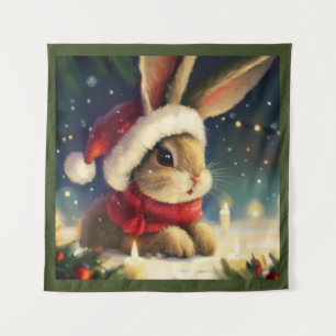 Christmas Rabbit 4 Tapestry