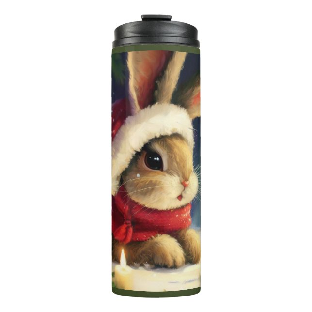 Christmas Rabbit 4 Thermal Tumbler (Front)