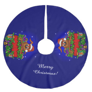 Christmas Rabbit Brushed Polyester Tree Skirt