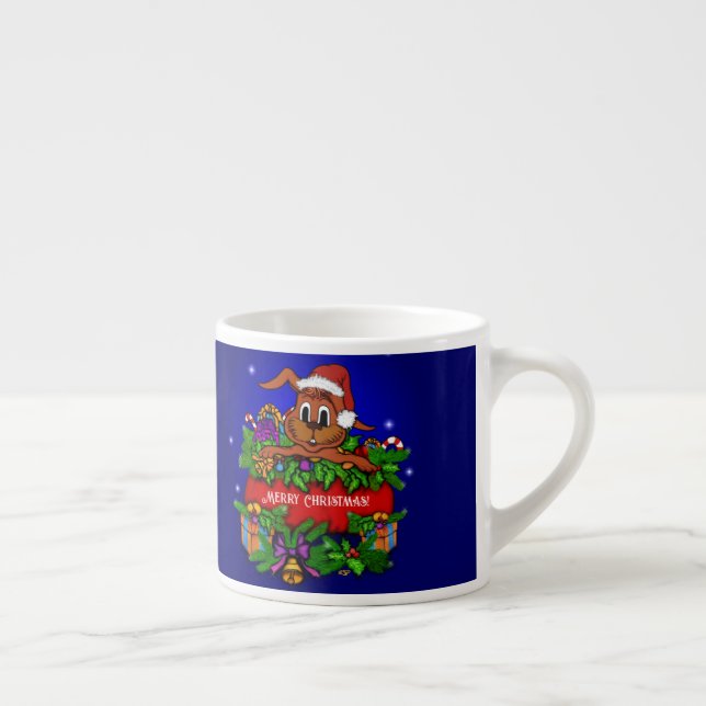Christmas Rabbit Espresso Cup (Right)
