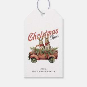 Christmas Rabbit Gift Tags