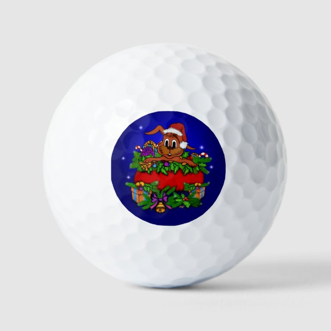 Christmas Rabbit Golf Balls (Front)