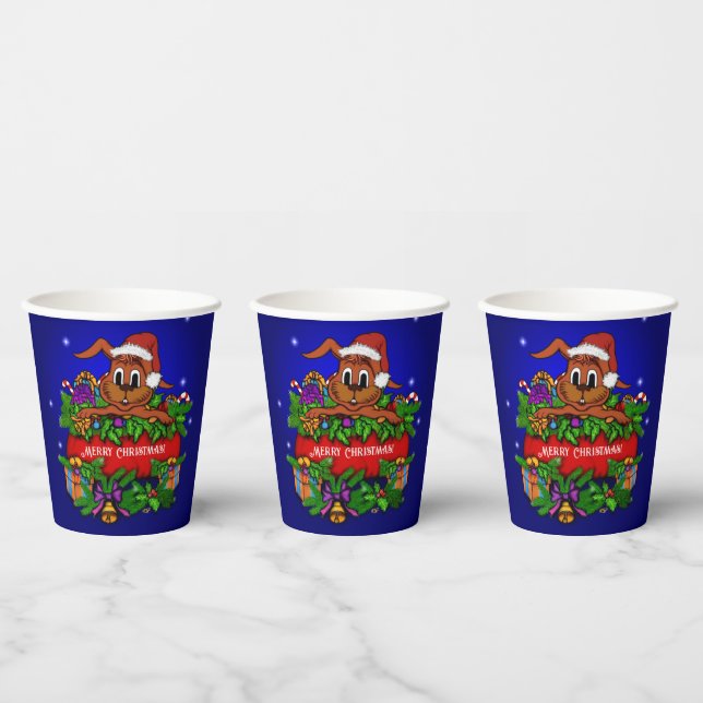 Christmas Rabbit Paper Cups (Multi)