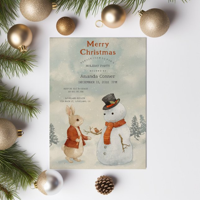 Christmas Rabbit Peter Invitation (Creator Uploaded)