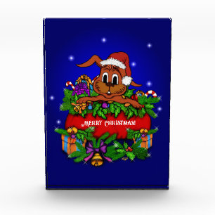 Christmas Rabbit Photo Block