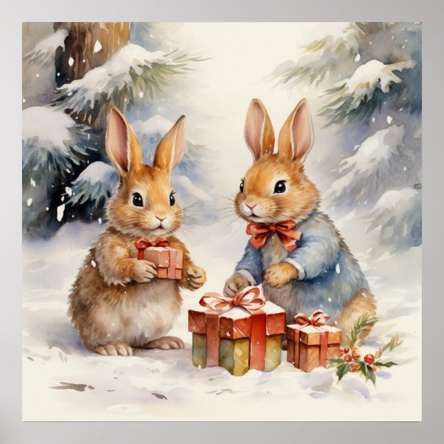 Christmas Rabbit Poster (Front)
