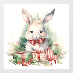 Christmas Rabbit Window Cling