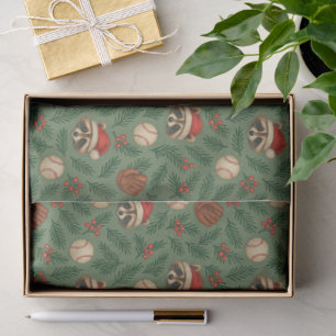 Christmas Raccoon Baseball Tissue Paper