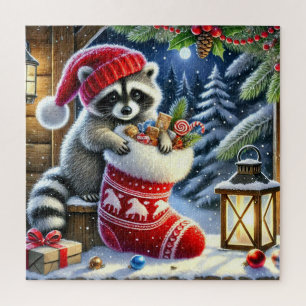 Christmas Raccoon Puzzle