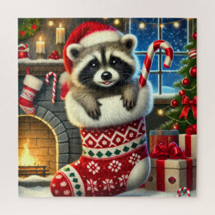 Christmas Raccoon Puzzle