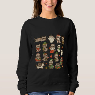 Christmas Racoon  – Cute Festive Design Sweatshirt