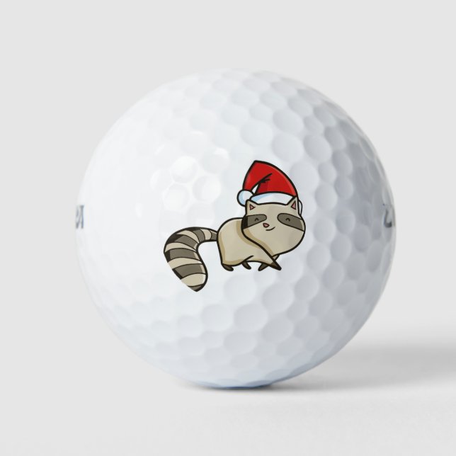 Christmas racoon golf balls (Front)